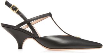 Bally Karline 55mm pointed-toe pumps - women - Leather/Leather/Lambskin - 38.5 - Black