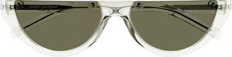 Saint Laurent SL563003 Clear Frame Sunglasses - Clear