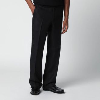 Lardini Black linen trousers