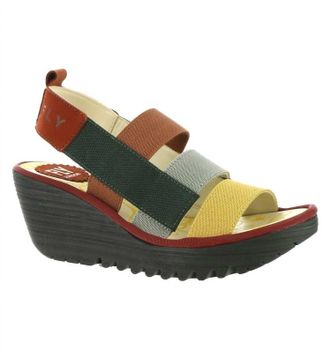 FLY London Womens Yery Sandal In Cupido Multi Brick