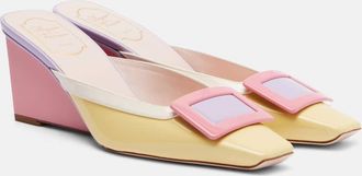 Roger Vivier Belle Vivier 60 patent leather wedge mules