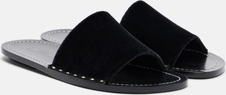 Toteme Studded velvet slides