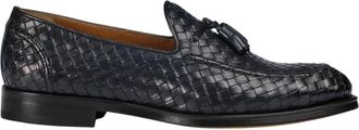 Doucal's Geweven leren loafer - Heren - Loafers - Blauw - 44 EU - Leer - Schoenen