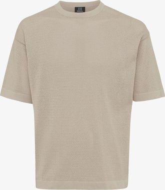 Genti Crochet t-shirt beige