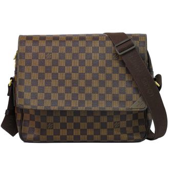 Louis Vuitton Shelton Messenger Damier Brown Canvas Handbag (Pre-Owned)