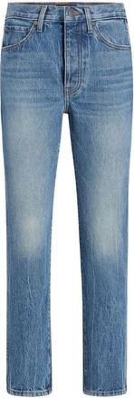 Khaite Finley Jeans met Korte Broeklengte - Dames - Regular Fit Jeans - Blauw - W27 - Katoen - Jeans