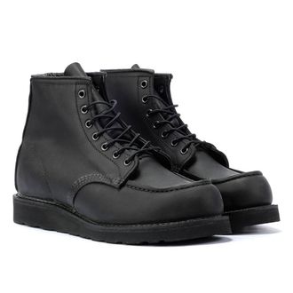 Red Wing Shoes Shoes 6 Inch Moc Classic Leather Mens Black Boots - Size UK 10