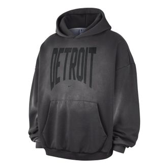 Nike Detroit Pistons Standard Issue Therma-FIT Fleece Hoodie Dark Charcoal White II5994-099