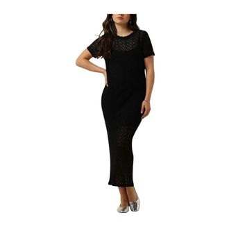 Modstr&ouml;m Hendrickmd Jurk - Dames - Casual kleedjes - Zwart - XS - Polyester - Kleedjes
