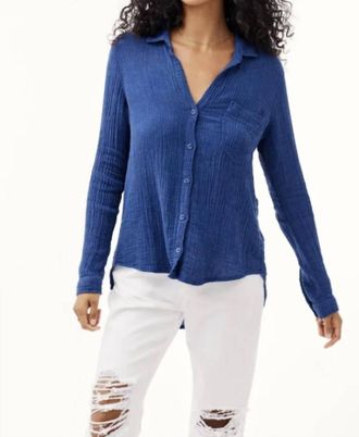 Bella Dahl Pocket Button Down In Bright Night
