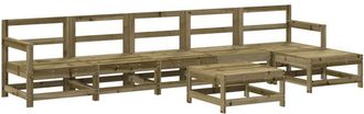 vidaXL 7 Piece Garden Lounge Set Impregnated Wood Pine vidaXL