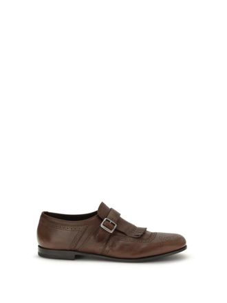 Churchs Brown Houndstooth Leather Loafers
