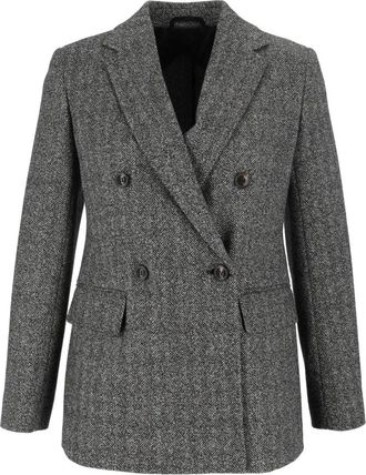 Max Mara Blazer Cresta - Jackets - Mujer - Gris - 2XS