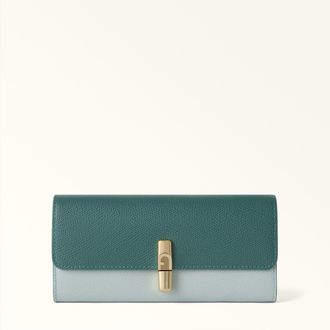 Furla Iride Portafoglio Continental Xl Edera Green Verde Pelle Stampata Donna