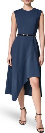 DKNY Belted Flounce Stretch Dress in Night Sky at Nordstrom, Size 10