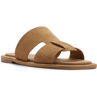 Aldo Josep Slide Sandal in Tan Suede at Nordstrom, Size 10.5