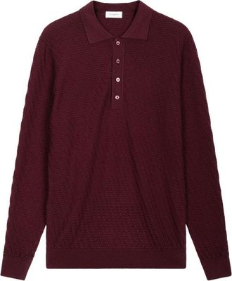 Paolo Pecora Polo Collar Knit Pullover With Button Closure