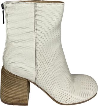 Lemargo Heeled Boots - Dames - Laarzen met Hak - Beige - 39 EU - Leer - Schoenen
