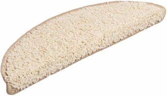 vidaXL Stair Mats 20 pcs 56x17x3 cm Cream Half Round vidaXL