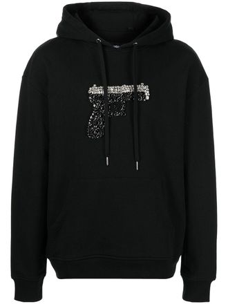 Gods Masterful Children Triggered crystal-embellished hoodie - Black
