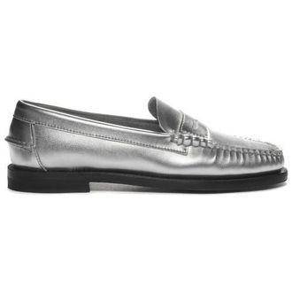 Sebago Dan Metallic Penny Loafers in Silver at Nordstrom, Size 10.5
