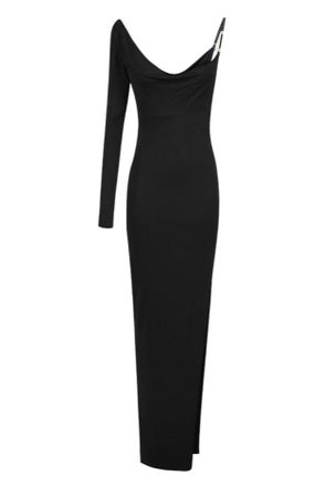 Elisabetta Franchi Red Carpet Cr&ecirc;pe Jersey Slit Dress