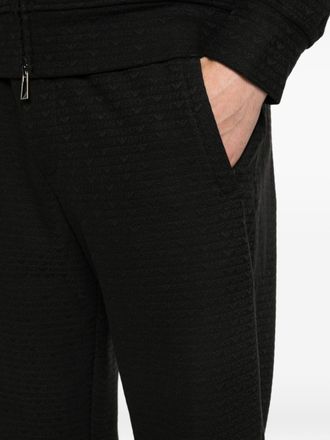 Emporio Armani Cotton-Blend Joggers - Black