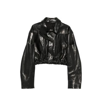 Rick Owens Mac Cropped Leather Jacket