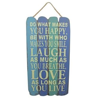 Beachcombers Do What Makes You Happy Wall Hanging Sign Plaque in Green at Nordstrom, Size Medium