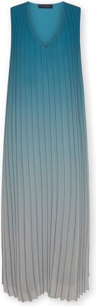 Elena Miro Lange Geplooide Jurk - Dames - Feestkleedjes - Groen - 3XL - Polyester - Kleedjes