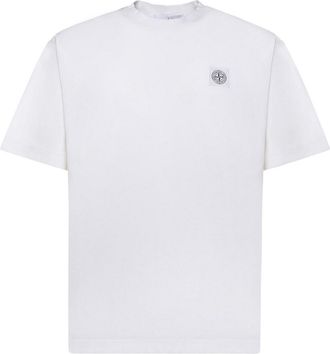 Stone Island Cotton Jersey T-Shirt With Compass Patch