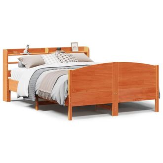 Berkfield Home Bed Frame without Mattress Wax Brown 160x200 cm Solid Wood Pine