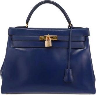 Herm&egrave;s 1991 Kelly 32 leren shopper - Blauw