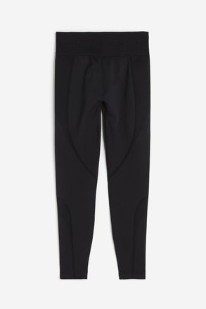 H&M DryMove Nahtlose Shaping-Sportleggings - Schwarz