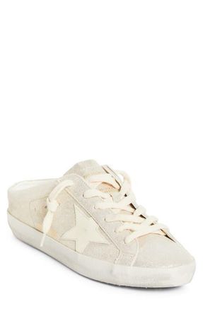 Golden Goose Super-Star Sabot Mule Sneaker in Platinum/Cream at Nordstrom, Size 11Us
