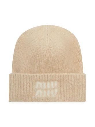 Miu Miu Cappello con logo - Toni neutri