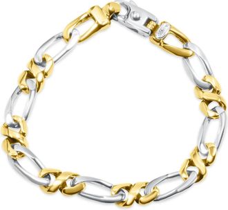 Pompeii3 Mens Figaro Link 14k Gold (31gram) or Platinum (50gram) 9mm Bracelet 8.5