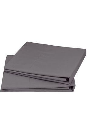 California Design Den Set of 2 Pillowcases - Signature Comfort 100% Egyptian Cotton Percale in Grey at Nordstrom, Size Standard