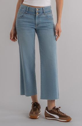 Kut from the Kloth Stacked High Waist Ankle Wide Leg Jeans in Unfazed at Nordstrom, Size 14