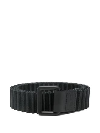 Homme Plissé Issey Miyake pleated square-buckle belt - Black