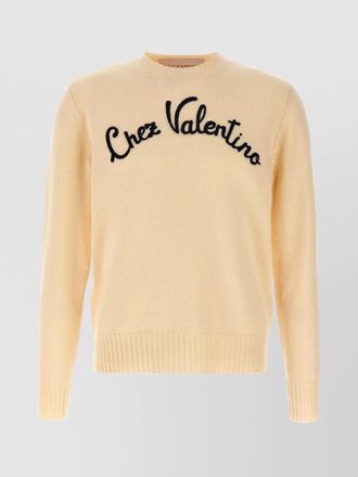 Valentino Garavani virgin wool crew neck long sleeve sweater