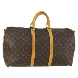 Louis Vuitton Pre-owned Weekend Bags, female, Brown, Size: ONE SIZE Pre-owned Canvas Weekend Bag