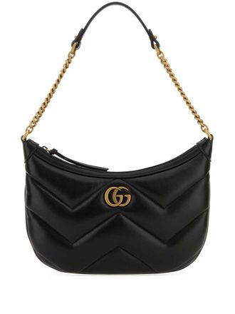 Gucci small Marmont leather shoulder bag - women - Leather - One Size - Black