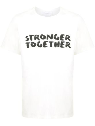 Ports V Stronger Together print T-shirt - unisex - Cotton - S - White