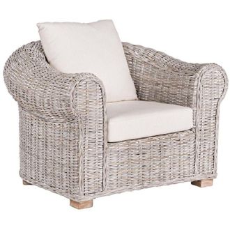 Decorspace Poltrona Coba struttura in rattan intreccio in kubu per interno