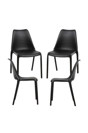 Regalos Miguel Packs Sillas Jard&iacute;n - Pack 4 Sillas Synk Polipropileno - Negro
