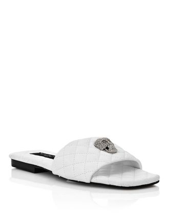 Philipp Plein Sandals Flat Crystal Skull