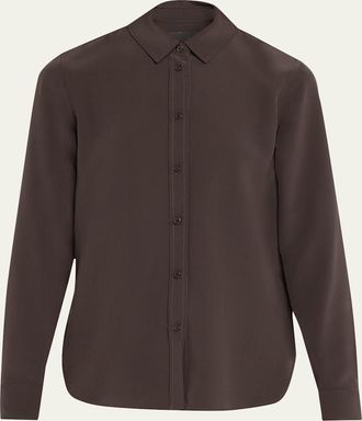 Nili Lotan Gaia Silk Button-Front Shirt
