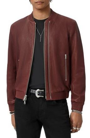 John Varvatos Xavier Leather Jacket in Tamarind at Nordstrom Rack, Size 54