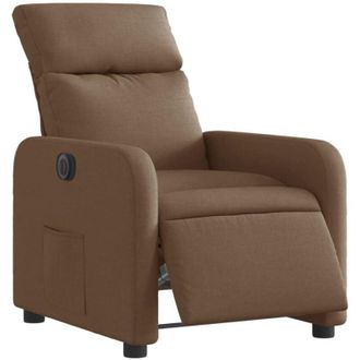 vidaXL Sill&oacute;n Reclinable El&eacute;ctrico De Tela Marr&oacute;n Vidaxl